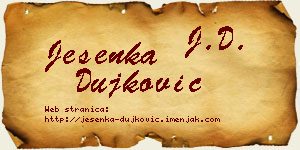 Jesenka Dujković vizit kartica